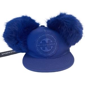 NicoPanda Cobalt Blue Ear Buff Cap Size Medium Unisex NWT